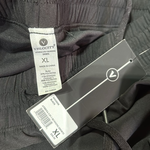 Velocity Athena Running,Two in 1 boxer lined, elastic drawstring waist,slit side - Picture 8 of 8